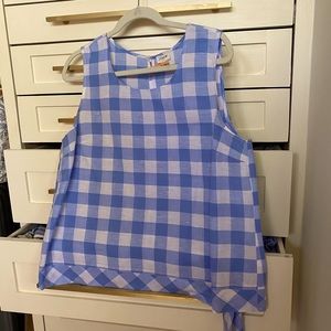 Linen Buffalo Check top